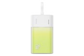 Powerbank - Baseus Popsicle 5200mAh 20W Powerbank with Built-in Lightning Cable (+ White Simple USB-C - USB-C 60W/20V/3A/30cm Cable) - White-Green Powerbank - Grøn - 5200 mAh - P10055601613-00