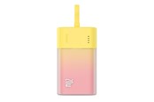 Powerbank - Baseus Popsicle 5200mAh 20W Powerbank with Built-in Lightning Cable (+ White Simple USB-C - USB-C 60W/20V/3A/30cm Cable) - Yellow-Pink Powerbank - Pink - 5200 mAh - P10055601Y13-00