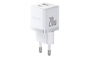 Mobil - Adaptere & Opladere - Baseus Palm 20W USB-C USB-A Wall Charger - White - P10111608213-00