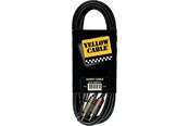 Audio kabel - Yellow Cable K02ST-3 - 2 x RCA - 1/4" TRS Jack-kabel 3m. - ECO K02ST-3