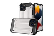 Mobil - Covers & Cases - Hurtel Hybrid Armor Case Tough Rugged Cover for iPhone 13 Pro Silver - 5907769326585