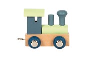 Trælegetøj - Small Foot - Wooden Letter Train Polar - Locomotive Blue Green - 12 pieces - 12566-display12