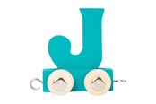 Trælegetøj - Small Foot - Wooden Letter Train Blue - J - 12 pieces - 10360-display12