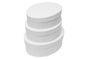 Kreativitet & Hobbyartikler - Colorations - Papier-mache Boxes Oval 3 pcs. - 46EN25