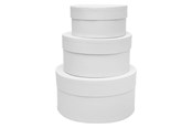 Kreativitet & Hobbyartikler - Colorations - Papier-mache Boxes Round 3 pcs. - 46EN24