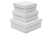 Kreativitet & Hobbyartikler - Colorations - Papier-mache Boxes Square 3 pcs. - 46EN26