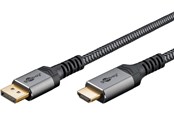 Skærmkabel - Pro Diplayport- HDMI 2.0/2.1 - 3m - Grey - 4040849789663