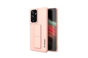 Mobil - Covers & Cases - Wozinsky Kickstand Case Silicone Case with Stand Case for Samsung Galaxy S21 Ultra 5G Pink - 9111201941557