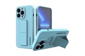 Mobil - Covers & Cases - Wozinsky Kickstand Case Silicone Case with Stand iPhone 13 mini Light Blue - 9145576234280