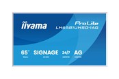 Digital skiltning & Hotel - iiyama ProLite LH6581UHSG-1AG 65" Class (64.5" viewable) LED-backlit LCD display - 4K - for digital signage - LH6581UHSG-1AG