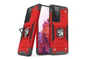 Mobil - Covers & Cases - Wozinsky Ring Armor Armored Hybrid Case Cover + Magnetic Holder Samsung Galaxy S22 Ultra Red - 9145576239803