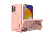 Mobil - Covers & Cases - Wozinsky Kickstand Case Silicone Case with Stand Samsung Galaxy A73 Case Pink - 9145576247785
