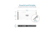 Dockingstation - Tripp Lite Eaton Series USB-C Dock Triple Display - 4K HDMI/DisplayPort VGA USB 3.2 Gen 1 USB-A/USB-C Hub GbE 100W PD Charging International Power Cables - U442-DOCK4-INT