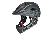Cykellygter - Wozinsky Fullface Children's Bicycle Helmet with USB Rear Light 52-56 cm - Grey - 5907769381010