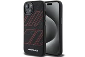 Mobil - Covers & Cases - Mercedes AMG Silicone Large Rhombuses Pattern MagSafe Case for iPhone 15 / 14 / 13 - Black - 3666339141165