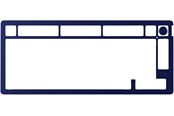 Tastatur - HyperX Alloy Rise 75 (75%) - Top Plate - Navy Blue - Gaming Tastatur - Uden Numpad - Blå - 85U15AA