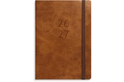 Calendar - Mayland Studie A6 Forma Deluxe ugekalender tværf. brun kunstskind 2026/2027 - 27801300