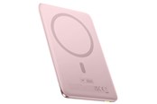 Powerbank - Baseus PicoGo AM41 5000mAh 20W Ultra-Slim Power Bank MagSafe Compatible with Simple USB-C 60W 30cm Cable - Pink Powerbank - Pink - 5000 mAh - P1007680C453-00