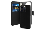 Mobil - Covers & Cases - Puro Wallet Detachable MagSafe 2in1 Eco Leather Case with Flip and Wallet for iPhone 14 Pro Max - Black - IPC14P67BOOKC3BLK