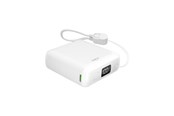 Powerbank - Puro 10000mAh 20W USB-C USB-A power bank with display and built-in USB-C cable - white Powerbank - Hvid - 10000 mAh - PUFCBB100P12WHI