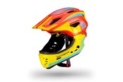Cykeltilbehør - Rockbros TT-32SOYB-S children's bicycle helmet with detachable chinbar size S - yellow-orange - TT-32SOYB-S