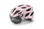 Cykeltilbehør - Rockbros Bike Helmet with Visor Detachable UV Goggles Detachable Visor Unisex - Pink - 8386824304084