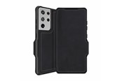 Mobil - Covers & Cases - ITSKINS HYBRID FOLIO cover for Samsung Galaxy S21 Ultra 4G / 5G®. Black with recycled leather - SGU3-HYBRF-BKRL