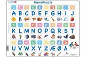 Puslespil - Larsen Puzzles Puzzle MemoPuzzle. The alphabet with 29 uppercase and lowercase letters - 58 pieces Maxi (36.5x28.5 cm) Floor - GP429