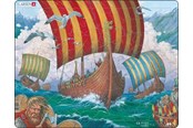 Puslespil - Larsen Puzzles Puzzle Viking Ship - Ormen Lange - 64 pieces Maxi (36.5x28.5 cm) Floor - FI6