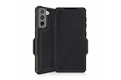 Mobil - Covers & Cases - ITSKINS HYBRID FOLIO cover for Samsung Galaxy S21 4G / 5G®. Black with recycled leather - SG3S-HYBRF-BKRL