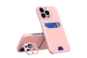 Mobil - Covers & Cases - Hurtel Leather Stand Case for Samsung Galaxy S23+ Card Wallet Cover with Stand Pink - 9145576274873