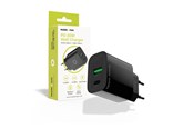 Mobil - Adaptere & Opladere - Mobile Origin PD20W Wall Charger MO12 - black - 1 USB-A + 1 USB-C - FRL-PD20W-MO12-BLK