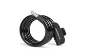 Cykeltilbehør - Wozinsky WPB-01R Portable Bike Lock with Anti-Theft Cable and 2 Keys for Electric Bikes and Motorcycles - Black - 5907769384776