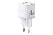 Mobil - Adaptere & Opladere - Baseus Palm 30W USB-C USB-A Wall Charger - White - P1011160A213-00