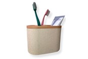 Boligindretning - Simiu Væghængt Tandbørste Holder - Marmor/Beige - 5714255012057