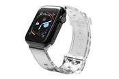 Smartwatch - Tilbehør - Hurtel Silicone Strap Bracelet Bracelet Strap Light for Apple Watch 42 / 44 mm - Black - 5907769332722