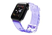 Smartwatch - Tilbehør - Hurtel Silicone Strap Bracelet Bracelet Strap Light for Apple Watch 42 / 44 mm - Purple - 5907769332753