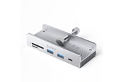 USB hub - ORICO MH5PC Hub Clamp-Mounted USB-C / 2x USB-A 3.2 + 1x USB-C 3.2 + 1x SD&TF - Silver USB hub - USB 3.2 - 5 ports - Grå - MH5PC-10-SV-BP