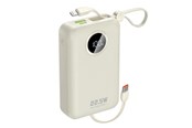 Powerbank - Dudao K14+ Powerbank 20000mAh 22.5W USB-C / USB-A / Built-in Lightning and USB-C Cables - White - 20000 mAh - 6977196680023