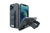 Mobil - Covers & Cases - Hurtel Rope Case Silicone Lanyard Cover Purse Lanyard Strap for Xiaomi Poco M4 Pro 5G Navy Blue - 5907769340482