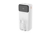 Powerbank - Dudao K15Max 30000mAh PD 22.5W Powerbank with USB-C and Lightning Cables - White - 30000 mAh - 6977196682485