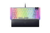 Tastatur - Razer BlackWidow V4 75% Hotswap - Tactile Mechanical - Phantom White Edition - Gaming Tastatur - Uden Numpad - Amerikansk engelsk - Hvid - RZ03-05003500-R3M1