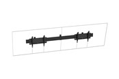 Vægbeslag, AV-Beslag & AV-Møbler - Vision mounting kit - heavy-duty - for 2 LCD displays - landscape - black - Max 120 kg - recommended for 75" - VFM-MNU/L2X75