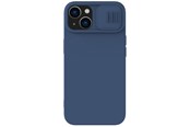 Mobil - Covers & Cases - Nillkin  CamShield Silky Silicone Case iPhone 14 Plus Case Cover with Camera Cover Blue - 6902048249301