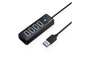 USB hub - ORICO Hub Orico PW4U-U3 USB-A / 4x USB-A 3.0 - black USB hub - USB 3.0 - 4 ports - Sort - PW4U-U3-015-BK-EP-HU
