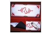 Mus - Lexip - Initiate Bundle - mouse - USB-A - black gold red white - with Ubisoft mouse pad and Assassin's Creed Shadows - Mus - 6 knapper - Guld - UBXLXBOX001