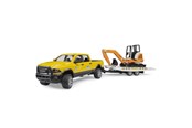 Legetøjsbil - Bruder RAM Rental Service with Mini excavator - BR2546