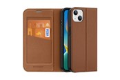 Mobil - Covers & Cases - Dux Ducis Skin X2 Case for iPhone 14 Plus Magnetic Flip Cover Brown - 6934913034521