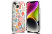 Mobil - Covers & Cases - Ringke Fusion Design Armored Case Cover with Gel Frame iPhone 14 Plus Transparent (Floral) (FD637E31) - 8809881265544