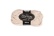 Kreativt Legetøj - Creativ Company Cotton yarn Size 8/8 L: 80-85 M Sand color - 50gr. - 461050